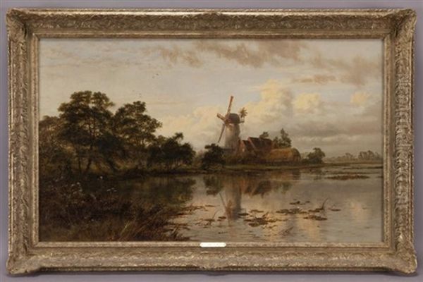 A Suffolk Mill Oil Painting by Robert Gallon