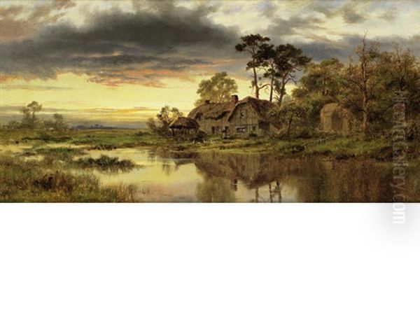 View Near Worcester Oil Painting by Robert Gallon