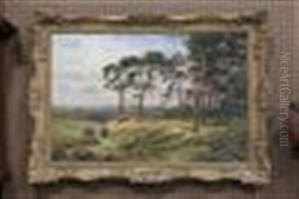 Solitary Man With Horse And Cart Oil Painting by Robert Gallon