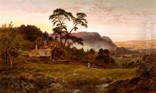 The Valley Of Llanrwst Oil Painting by Robert Gallon