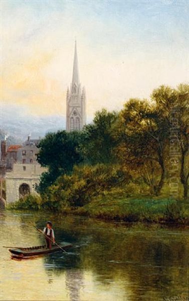 St. John's Church, Bath Oil Painting by Robert Gallon