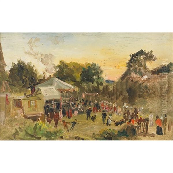 Bosham Fair, Nature Sketch Oil Painting by Robert Gallon