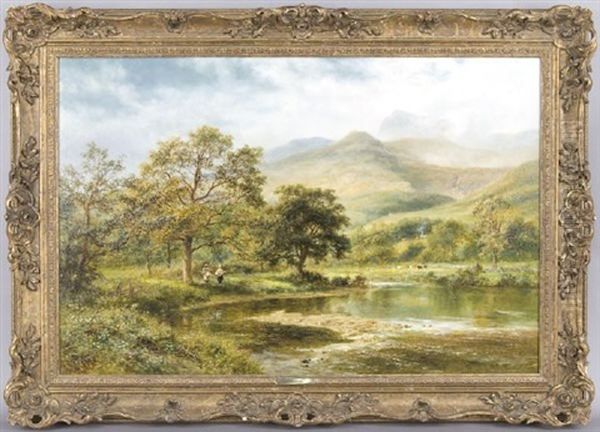 Langdale Pikes Oil Painting by Robert Gallon