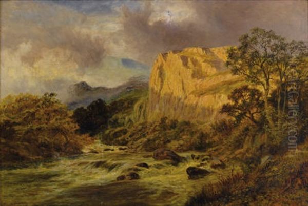 Landscape, Circa 19th Century Oil Painting by Robert Gallon