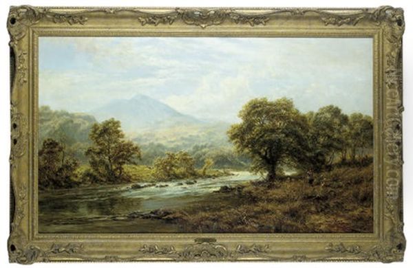 Moel Siabod From The Llugwy Oil Painting by Robert Gallon