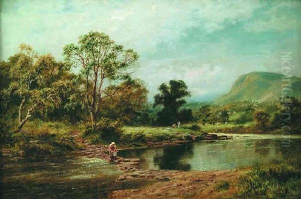 On The Conway, North Wales Oil Painting by Robert Gallon