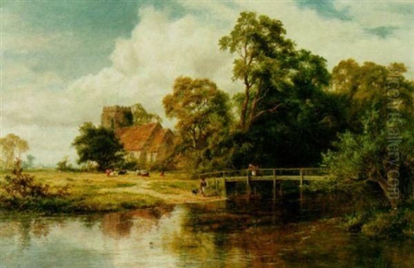 Near Marlow-on-thames Oil Painting by Robert Gallon