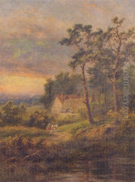 Near Dorking, Surrey Oil Painting by Robert Gallon