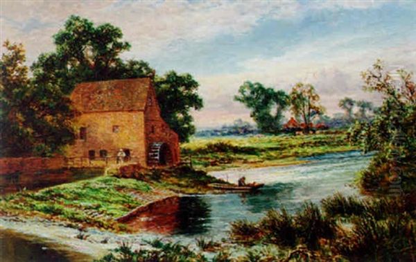 The Mill, Wellford On Avon Oil Painting by Robert Gallon