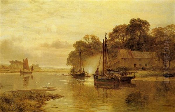 Near Goring-on-thames Oil Painting by Robert Gallon