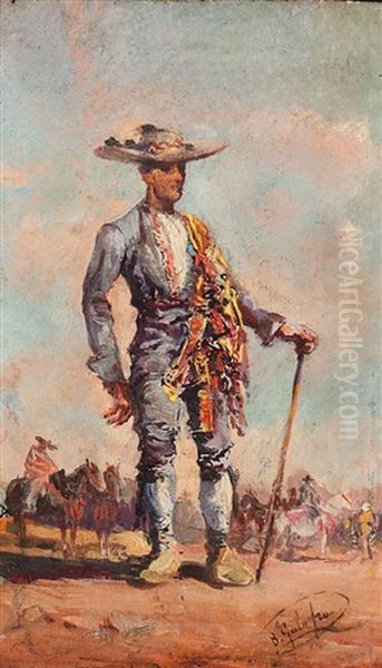 Campesino De Lagartera Oil Painting by Baldomero Galofre Gimenez