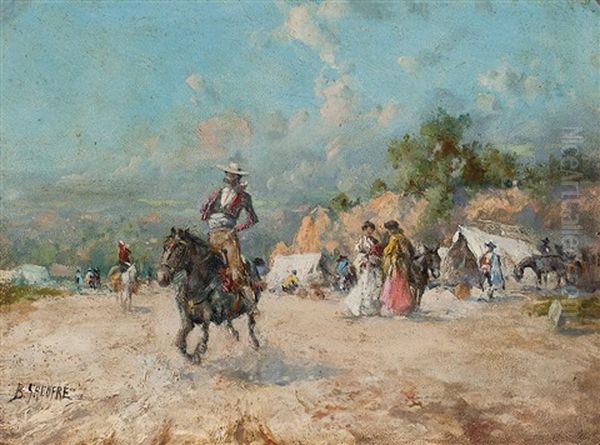 Campamento Oil Painting by Baldomero Galofre Gimenez