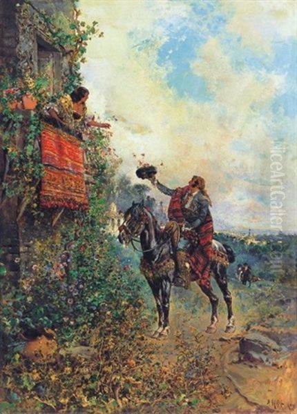 A Hodito - The Charmer Oil Painting by Baldomero Galofre Gimenez