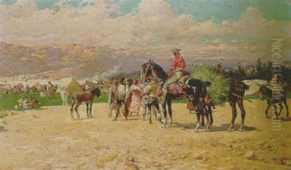 The Country Fair Oil Painting by Baldomero Galofre Gimenez