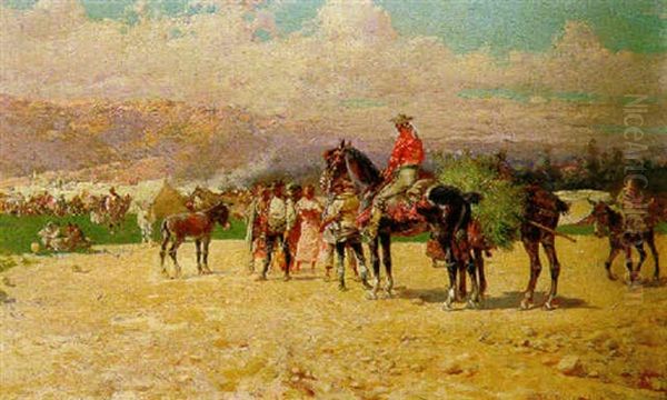 The Country Fair Oil Painting by Baldomero Galofre Gimenez