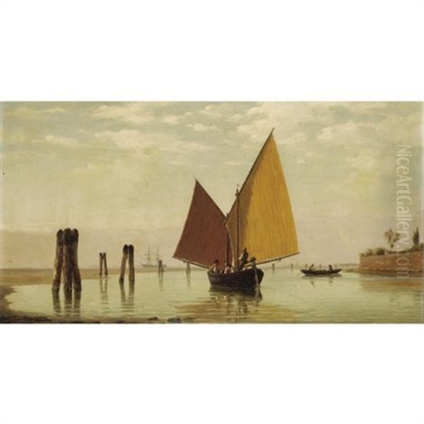 Shipping Scene, Venice Oil Painting by Pietro Galter