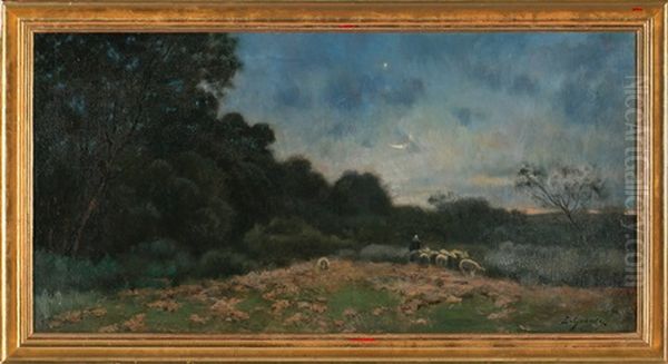 Paisaje Crepuscular Oil Painting by Enrique Galwey