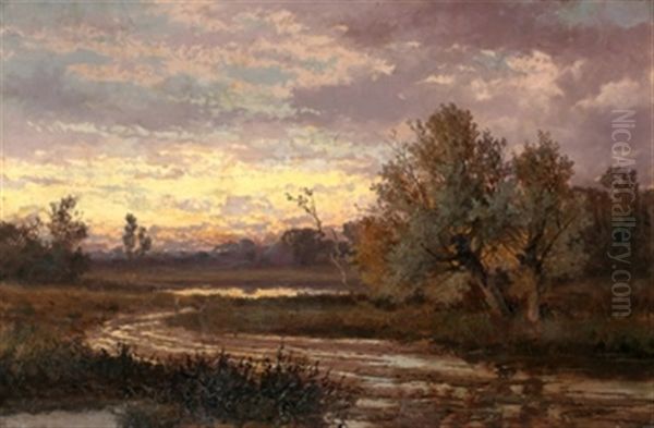 Atardecer Oil Painting by Enrique Galwey