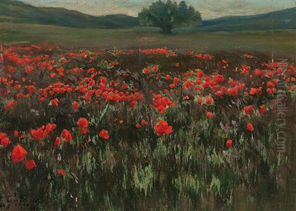 Amapolas Oil Painting by Enrique Galwey