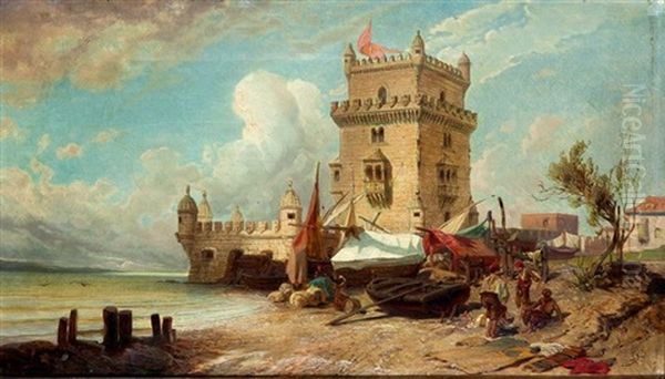 La Torre Di Belem Oil Painting by Enrico Gamba