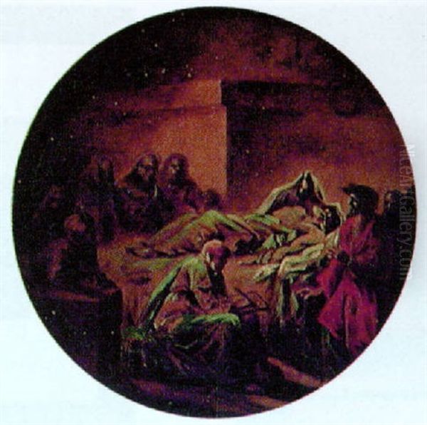 Religios Scen Oil Painting by Jacques Gamelin