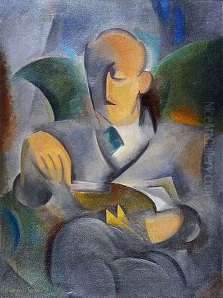 La Lecture Oil Painting by Jean-Louis Gampert