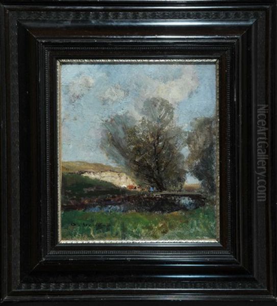 Dachauer Landschaft Mit Weiher Oil Painting by Otto Gampert