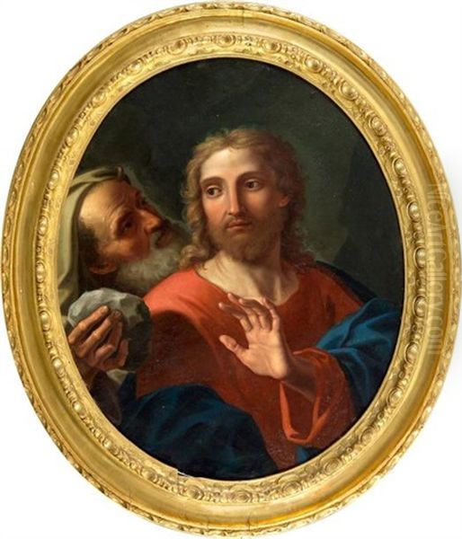 Le Christ Tente Par Le Demon Oil Painting by Gaetano Gandolfi