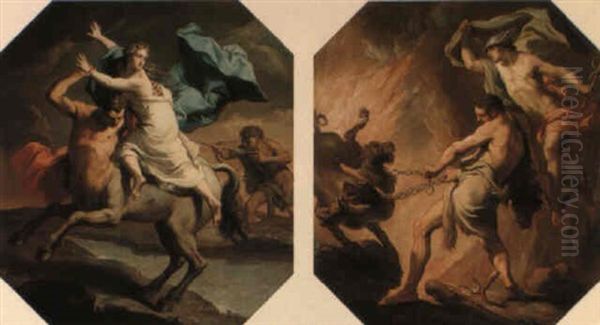 The Rape Of Deianeira Oil Painting by Gaetano Gandolfi