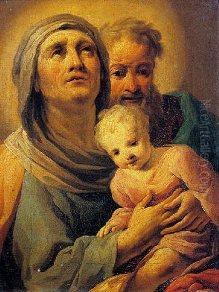 Sainte Anne, Saint Joachim Et L'enfant Jesus Oil Painting by Mauro Gandolfi