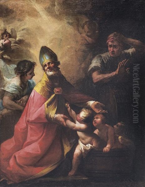 San Nicola Di Bari Oil Painting by Ubaldo Gandolfi