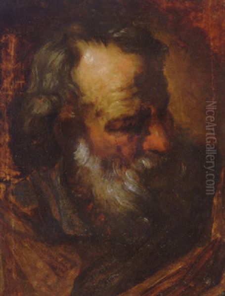 Head Of An Apostle Oil Painting by Ubaldo Gandolfi