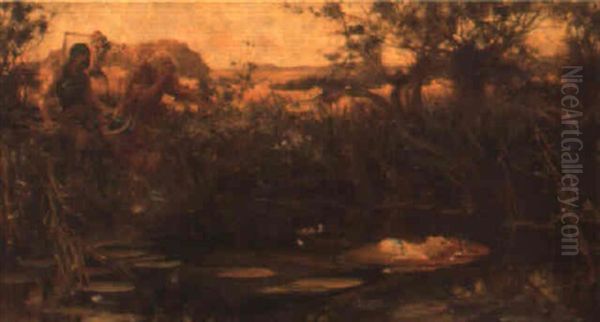 Ophelia Oil Painting by Herbert Gandy