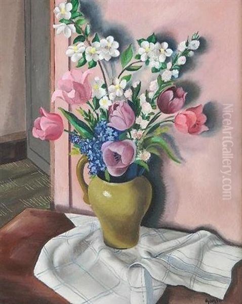 Spring Flowers Oil Painting by Emil Ganso