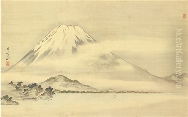 Mount Fuji Oil Painting by  Gantai