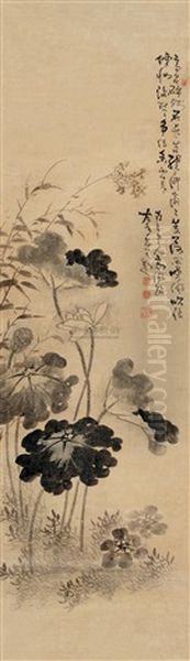 Lotus Oil Painting by  Gao Fenghan