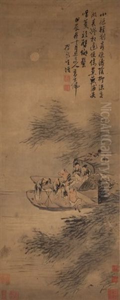 Gao Qipei (1660-1734) Ink And Color On Silk, Hanging Oil Painting by  Gao Qipei