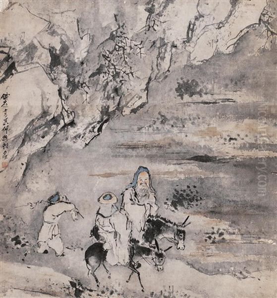 Landscape And Character by  Gao Qipei