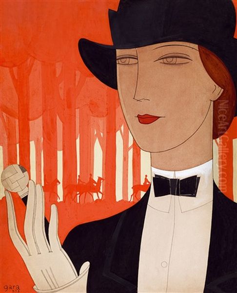 Art Deco Woman (riding Out) Oil Painting by Arnold Gara