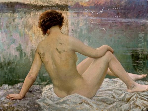 Mujer Desnuda Oil Painting by Juan Jose Garate Y Clavero