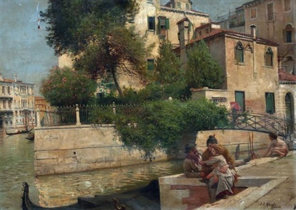 Venise Oil Painting by Juan Jose Garate Y Clavero