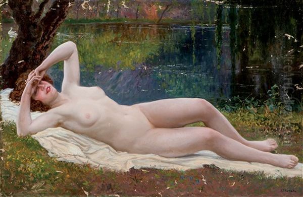 Desnudo Femenino Oil Painting by Juan Jose Garate Y Clavero