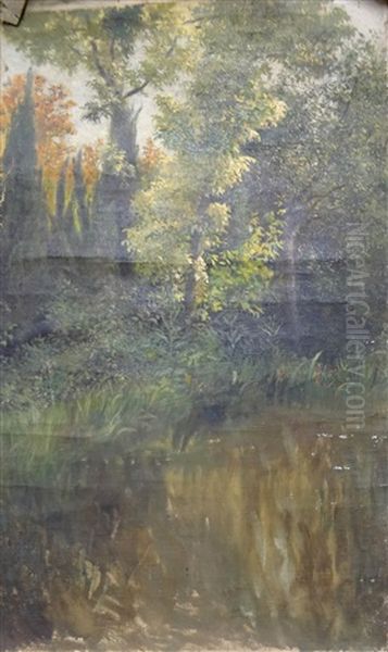 Jardin Oil Painting by Juan Jose Garate Y Clavero