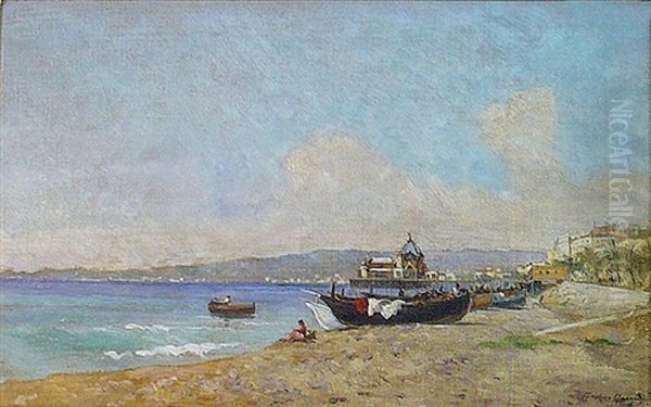 L'ancien Casino De Nice Oil Painting by Gustave Cesaire Garaud