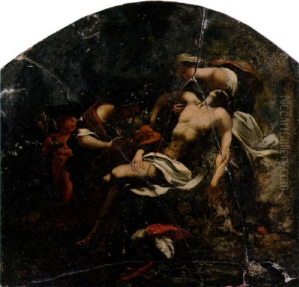 Saint Irene Nursing Saint Sebastian Oil Painting by Lorenzo Garbieri