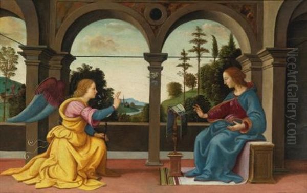 The Annunciation Oil Painting by Raffaelino del Garbo