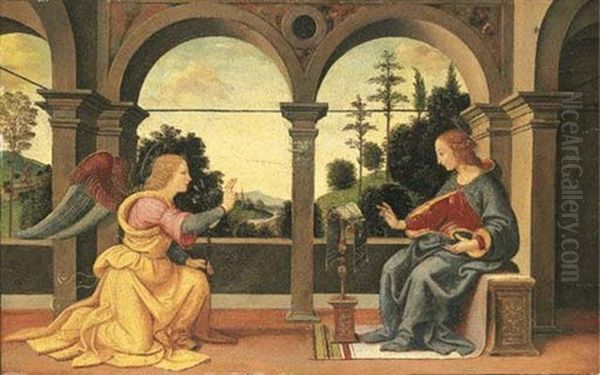 The Annunciation Oil Painting by Raffaelino del Garbo