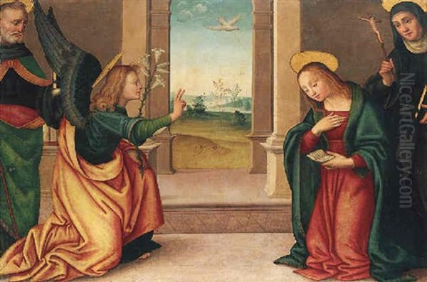 The Annunciation Oil Painting by Raffaelino del Garbo