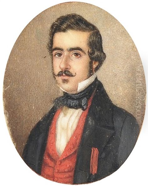 Retrato De Joven Caballero Oil Painting by Fernando Garcia Del Molino