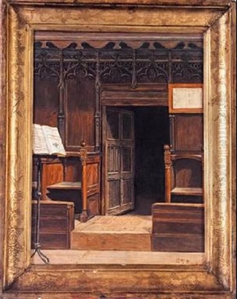 Interior Del Coro Oil Painting by Ramon Garcia Espinola